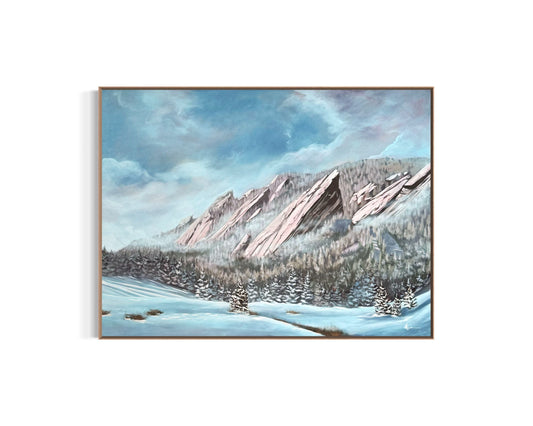 Morning Fog Over the Flat Irons - Original Painting
