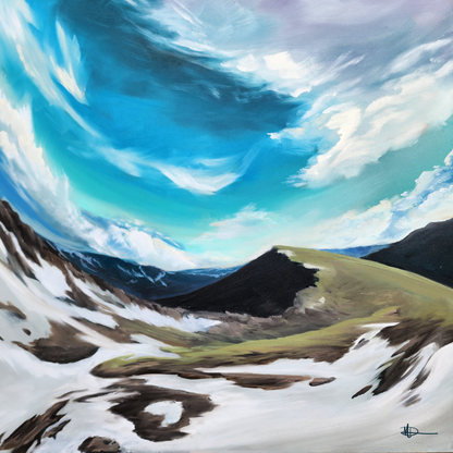 Colorado art painting of Kelso Ridge, the ridgeline between Grays and Torreys peak.