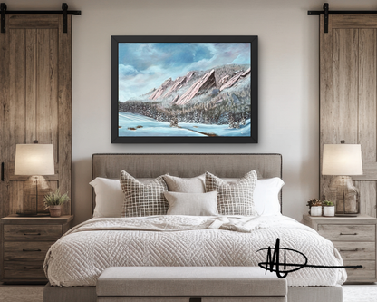 Morning Fog Over the Flat Irons - Original Painting
